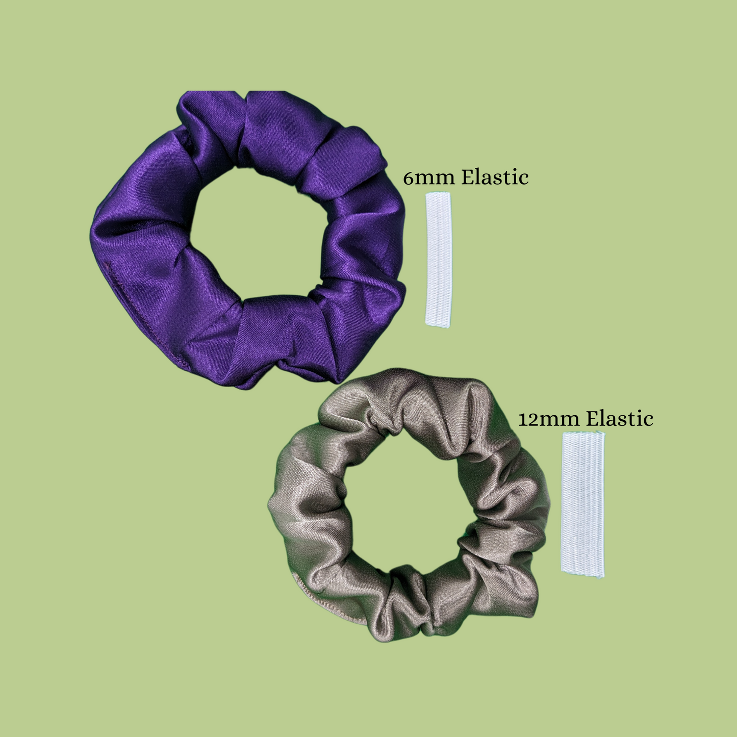 6mm and 12mm elastic sizes