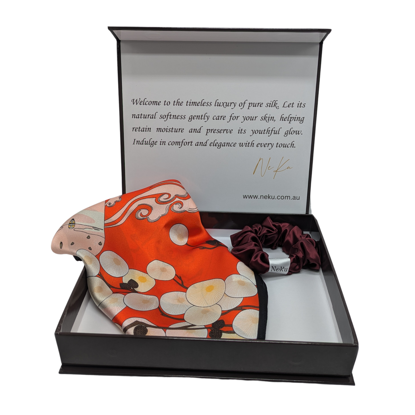 100% Pure Mulberry Silk Scarf Gift Set