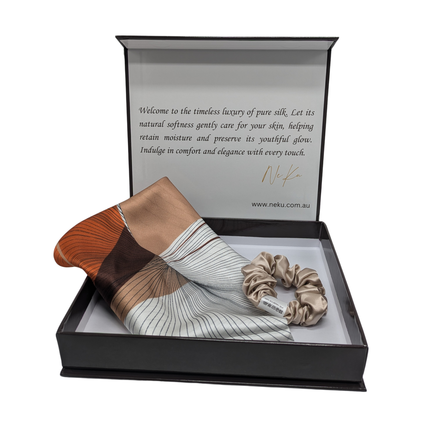 100% Pure Mulberry Silk Scarf Gift Set