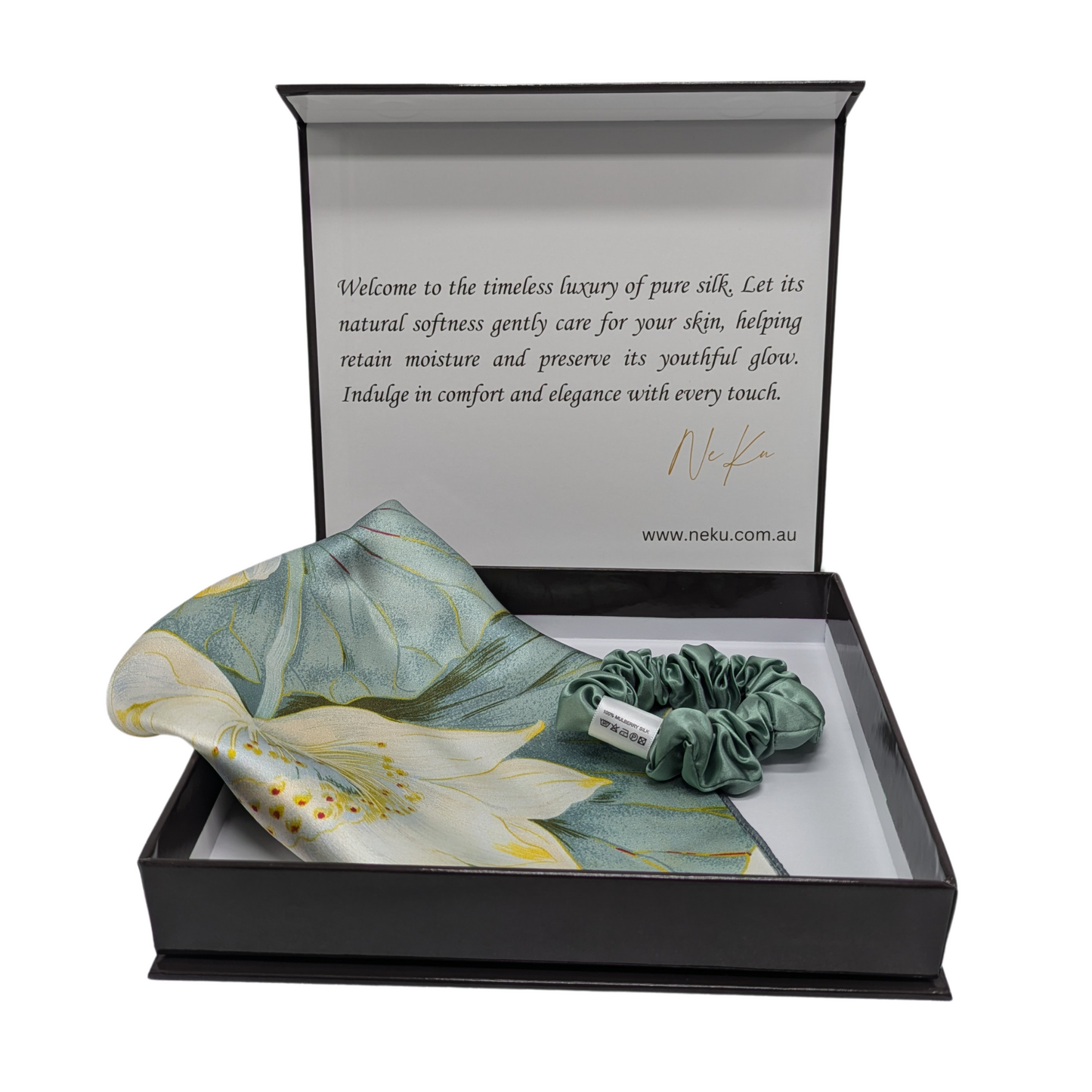 100% Pure Mulberry Silk Scarf Gift Set