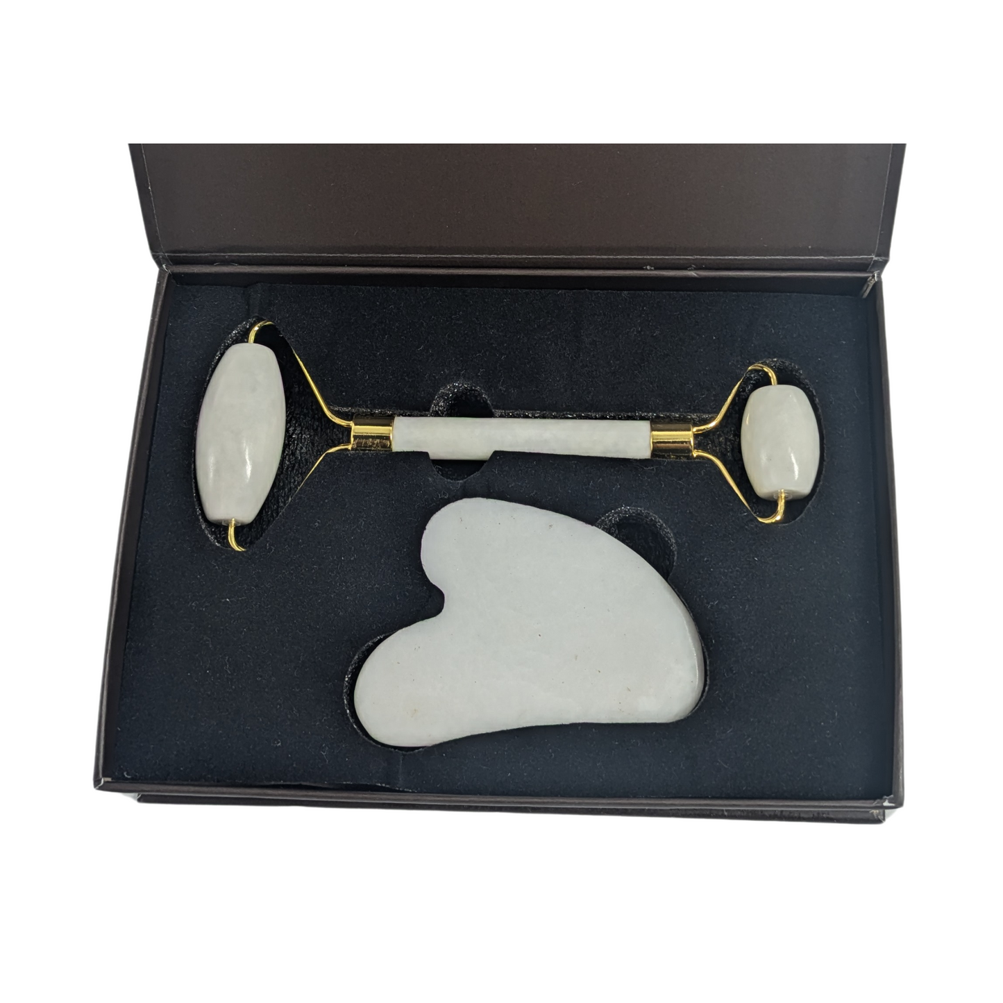 White Jade Gua Sha and Facial Roller Set