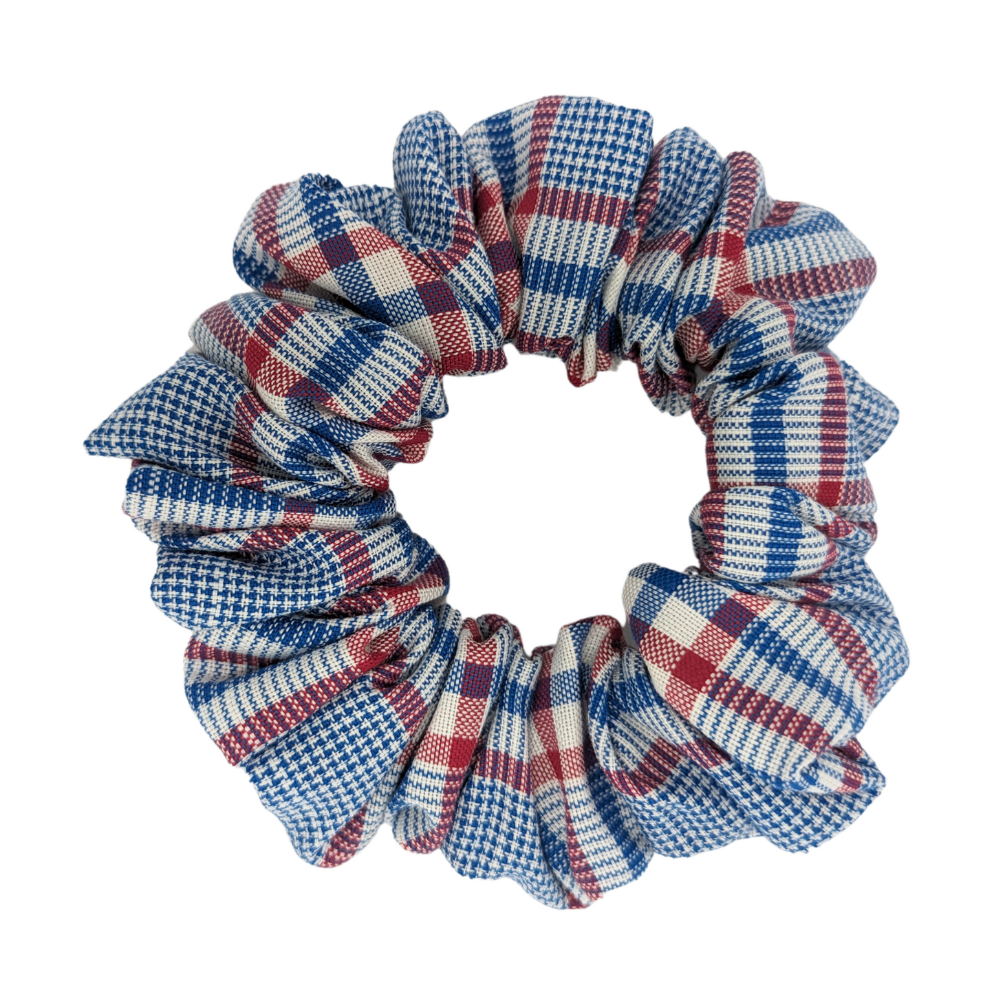 Regular Check Scrunchie made with 100% Japanese cotton fabric