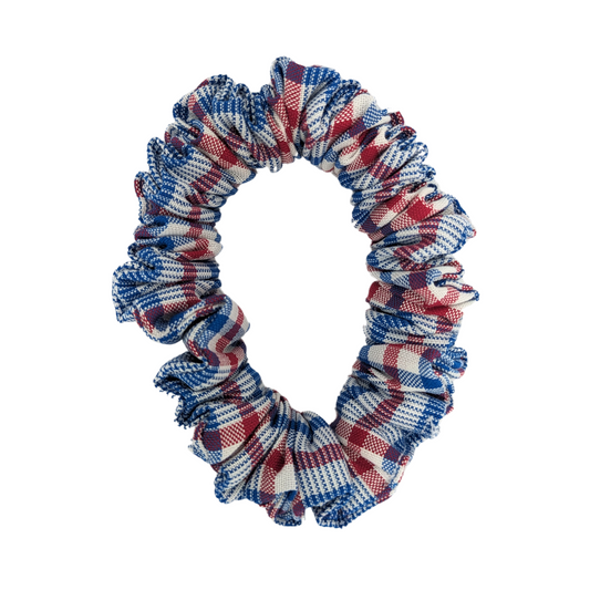 Small check Scrunchie made with 100% cotton Japanesefabric