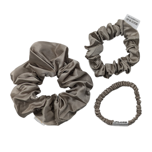 Light Champagne Pure Silk Scrunchies