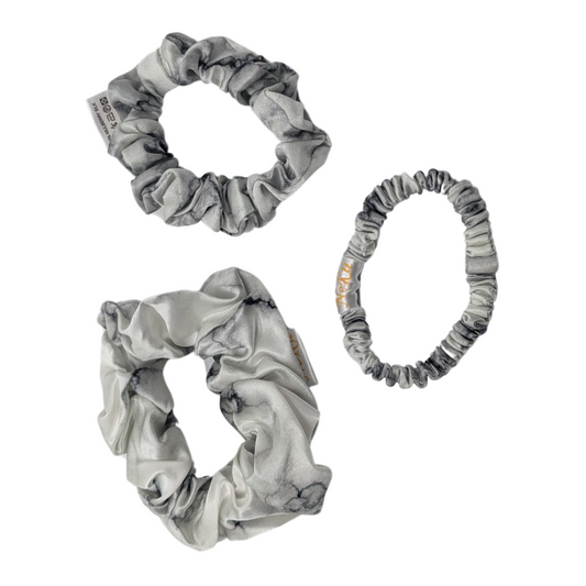 Marbling Pure Silk Scrunchies