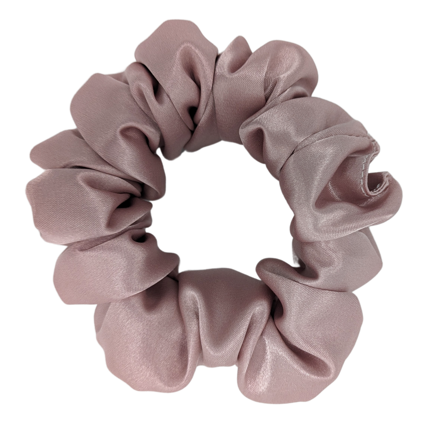 Regular Opal Pink Scrunchie made with 95% Polyester and 5% Elastane Satin fabric.