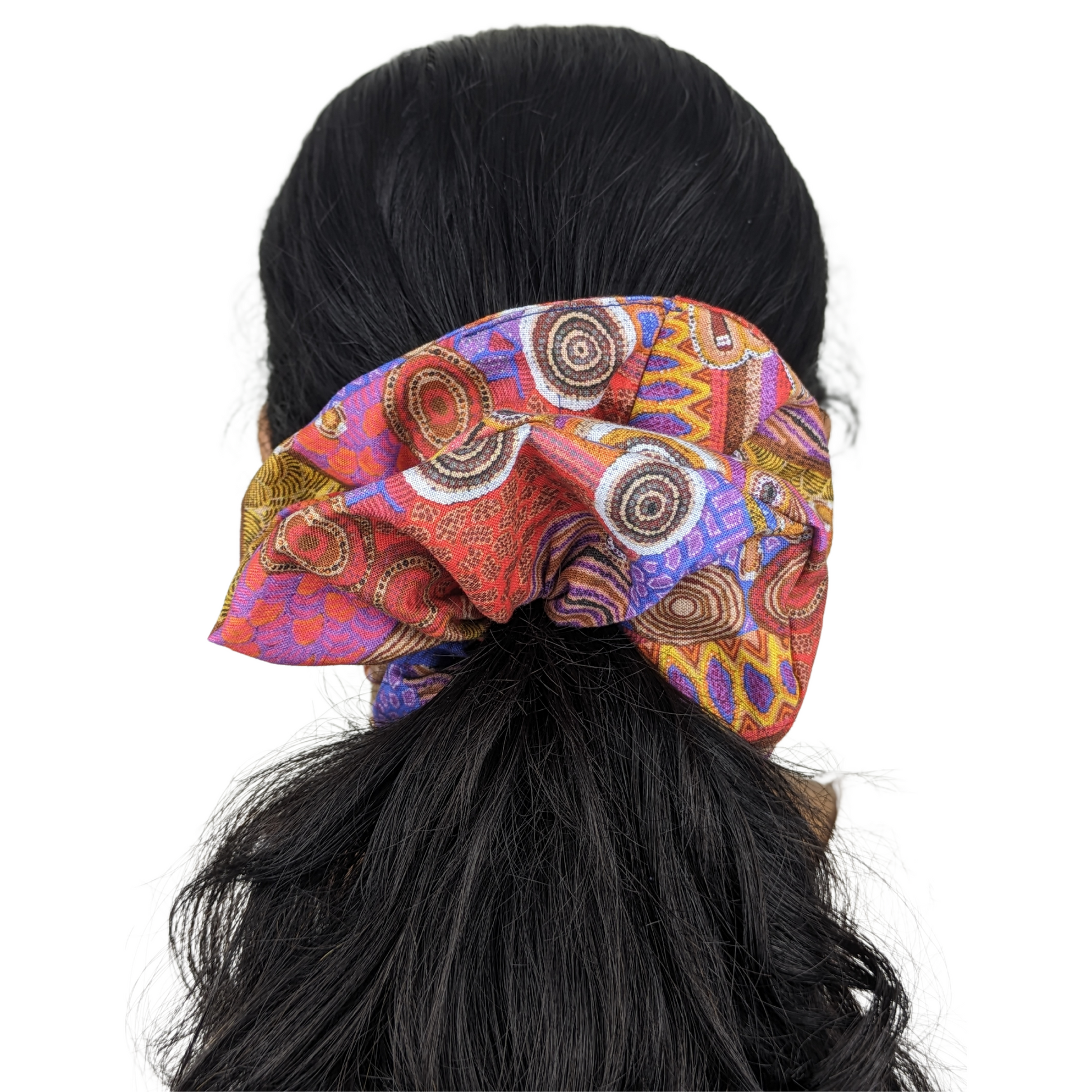 Woman wearing a Rush Dreaming Large Scrunchie