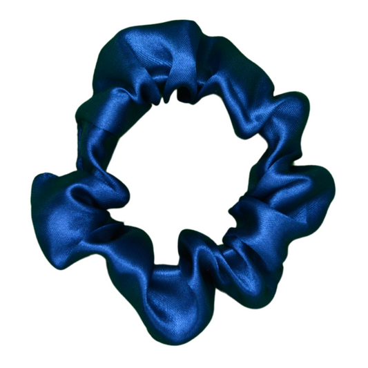 Mini Size Satin Blue scrunchie