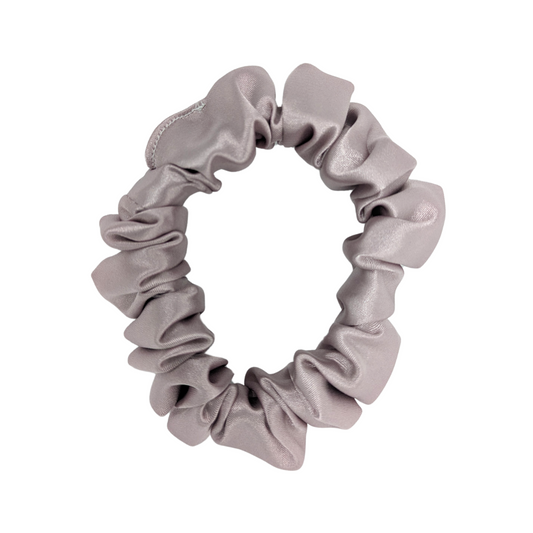 Small Satin Champagne Scrunchie made with 95% Poluester and 5% Elastane.