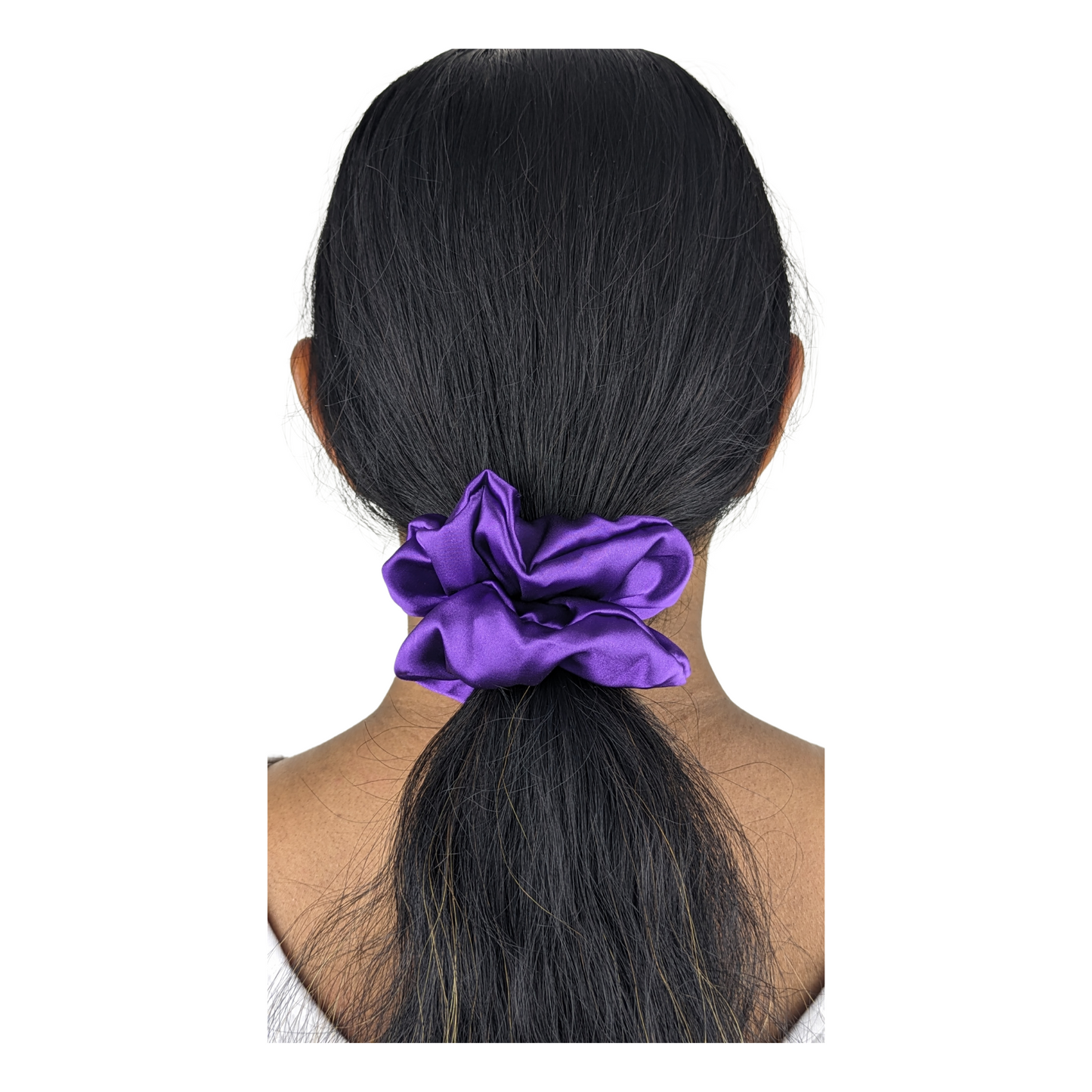 Woman wearing a Satin Prince Scrunchie