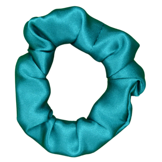 Mini Size Satin Teal scrunchie
